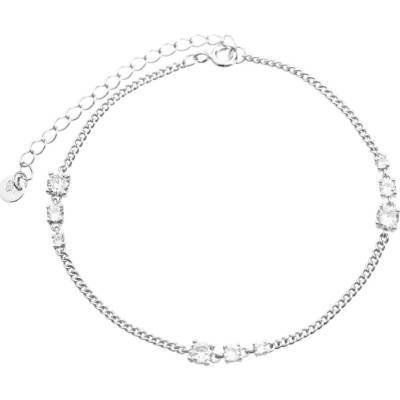 JSB bijoux s.r.o. Stříbrný náramek tři Kubické zirkony postupně se zmenšující Crystal (Stříbro 925/1000)