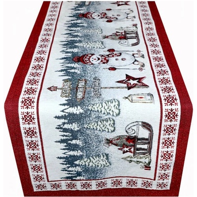 Mondo Vianočný gobelínový behúň Severný pól Chenille IT037 40x180 cm