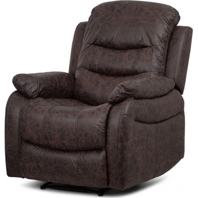 Vikio AKR138B manuální polohování potah tm. hnědá látka v dekoru kůže – Zbozi.Blesk.cz