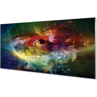 Obraz na skle abstraktní fraktály 100x50 cm