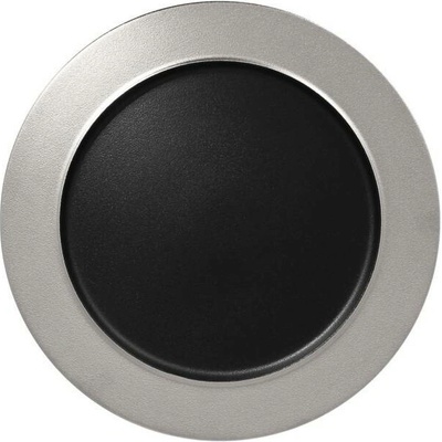 RAK Porcelain Metalfusion talíř mělký 32 cm černostříbrný RAK-MFNOFP32SB