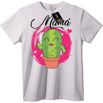 NOONEBRAND Тениска Сладко кактус мама - S, White