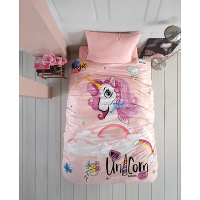 Kvalitex bavlna obliečky Unicorn ružové 140x200 70x90