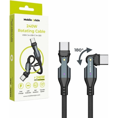 Mobile Origin MO-240WRC-CB3 240W Rotating USB-C to USB-C