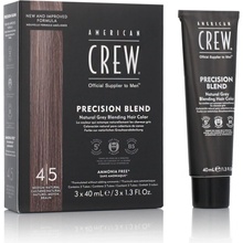 American Crew Classic farba na vlasy pre šedivé vlasy 4-5 Medium Natural (Precision Blend) 3 x 40 ml