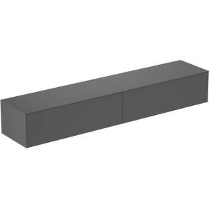 Ideal Standard Atelier Conca стенен шкаф за монтаж в матов антрацит с 2 чекмеджета и плот 240 см (T4335Y2)