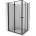 Mexen Mist-F Duo сгъваема душ кабина лява 110 x 90 см, черна рамка, черна - 8A6-110L-090P-70-70 (8A6-110L-090P-70-70)