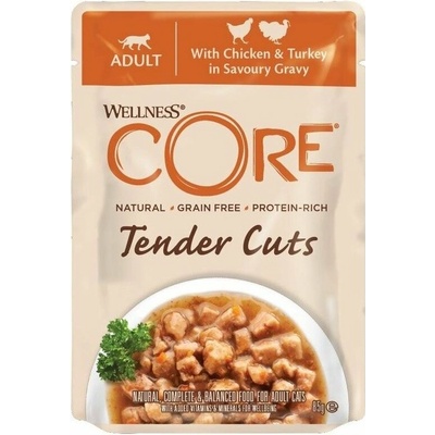 Wellness Core kuracie mäso a morčacie mäso 85 g