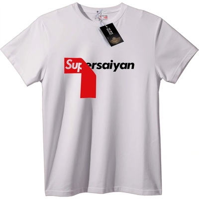 NOONEBRAND Тениска Супер Сайян Червена Кутия - XL, White