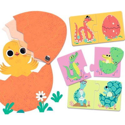 DJECO Zábavná vajíčka 12x2 dielov