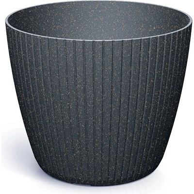 Prosperplast Kvetináč LAMIE ECOWOOD antracitový, 29,5 cm