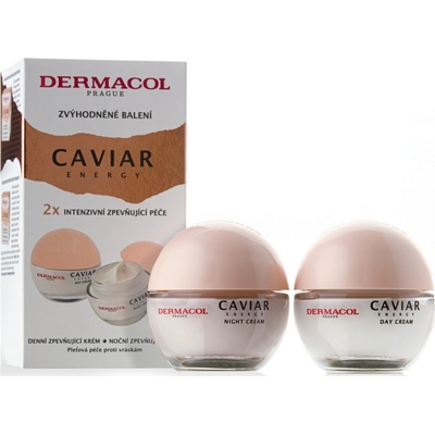 Dermacol Caviar Energy denní pleťový krém Caviar Energy Day Cream 50 ml + noční pleťový krém Caviar Energy Night Cream 50 ml dárková sada – Zboží Dáma