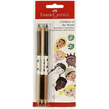 Faber-Castell Моливи Децата на света, 3 броя, 6 цвята (1015120684)