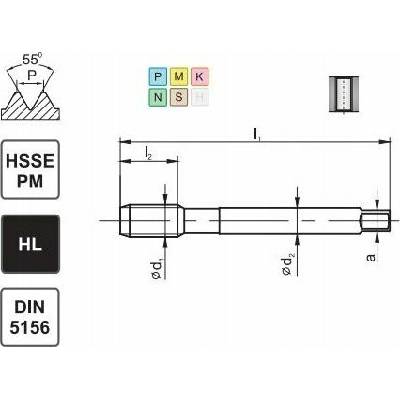 Fanar THREAD G 1/8 DIN-5156B HSSE-PM HL MASTERTAP