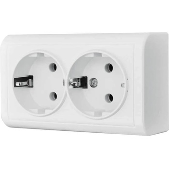 ANURA Двоен Контакт За Открит Монтаж Бял anura - 34077