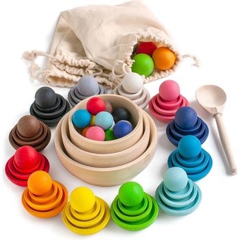 Montessori Ulanik dřevěná hračka "Colours and Sizes"