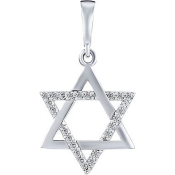 SILVEGO Strieborný prívesok židovskej hviezdy Ruth s Brilliance Zirconia PRGAZP0605PS
