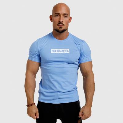 Iron Aesthetics pánske Fitness tričko Boxed modré