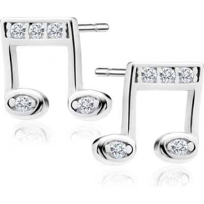 Lunica stříbrné náušnice NOTY 0064