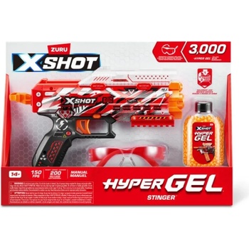 ZURU Детска играчка X Shot HYPER GEL Бластер с 3000 гел топчета Stinger