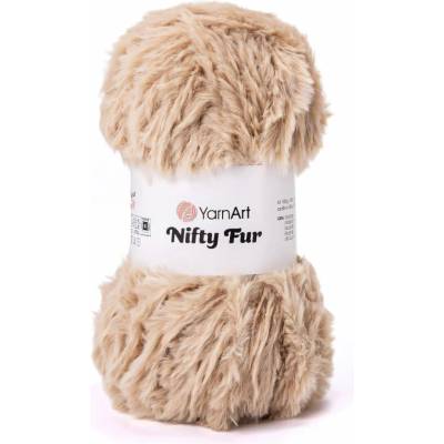 YarnArt Pletací příze NIFTY FUR 8407 béžová, chlupatá, efektní, 100g/80m