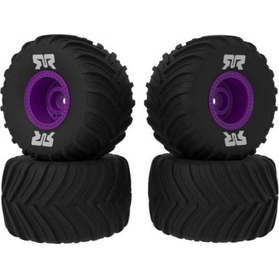 Arrma колело с гума dBoots Chevron MT, джанта лилава (4): GROM