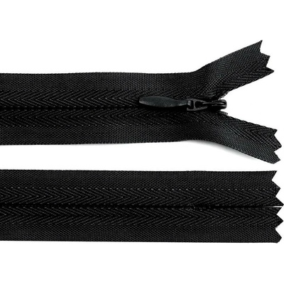 Pro Háčkování Spirálový zip skrytý No 3 délka 20 cm černý