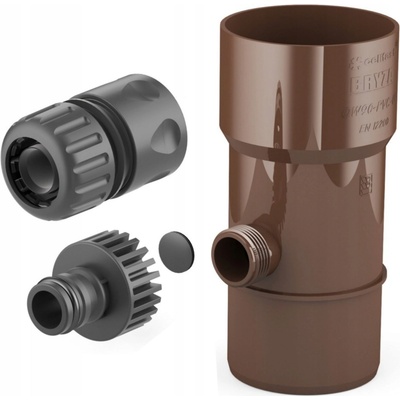 Bryza Zberač dažďovej vody Ø 110 mm s 1" závitom RAL 8017 hnedý