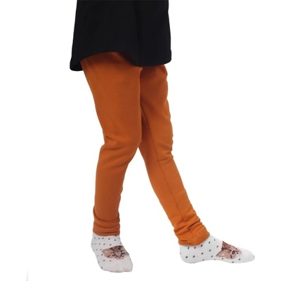 JOŽÁNEK Dívčí zateplené legíny oranžové hořčicové