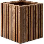 SQUARELY Самонаторяваща се саксия за цветя GrowMORE тъмен дъб (106-4A3)