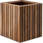 SQUARELY Самонаторяваща се саксия за цветя GrowMORE тъмен дъб (106-4A3)