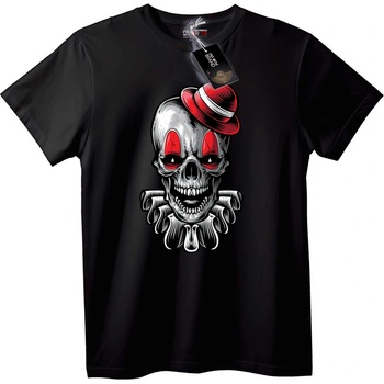 NOONEBRAND Тениска Череп с Червена шапка - 7XL, Black