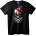 NOONEBRAND Тениска Череп с Червена шапка - 7XL, Black