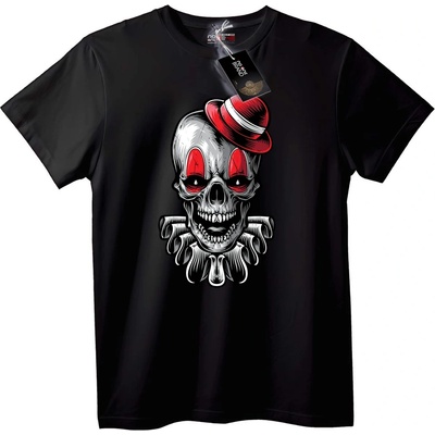 NOONEBRAND Тениска Череп с Червена шапка - 7XL, Black