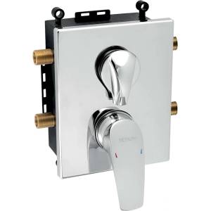 FERRO Metalia 57 - Скрита батерия за 2 уреда с корпус, хром BOX57052R, 0 (BOX57052R,0)