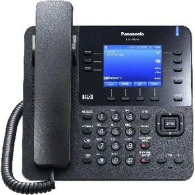 Panasonic Стационарен телефон Panasonic KX-TPA68CEB, 3.5" LCD дисплей, бутон за повторно набиране, високоговорител, черен (KX-TPA68CEB)