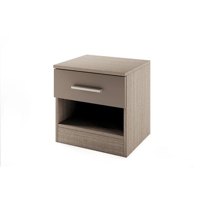 Bogdan Furniture I Нощно шкафче Mod 3007, Мока/Лате