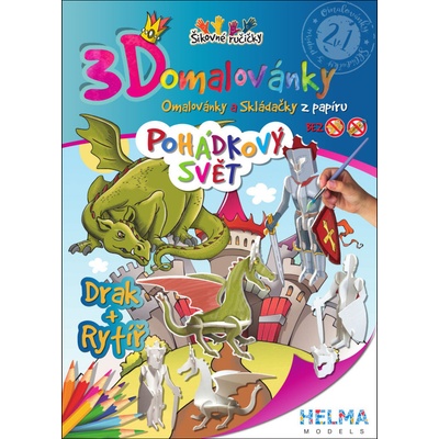 VK 3D Omaľovánky Rozprávkový svet Rytier a Drak