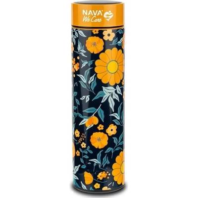 Nava termohrnek s ukazatelem teploty We Care 500 ml žlutý