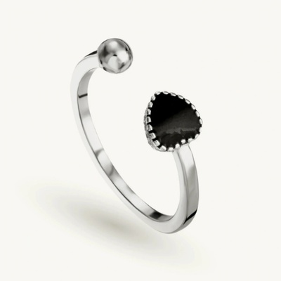 SilveAmo Stříbrný prsten Stylové kolečko K2H1058 15 5