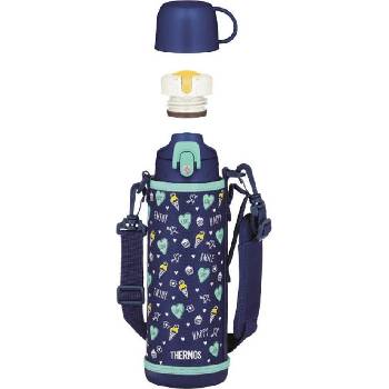 Thermos Active Термос за деца с 2 капачки в калъф, 1 л, лилав (120081)