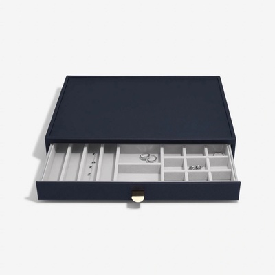 Stackers Navy Pebble Supersize All In One Drawer tmavě modrá 75898