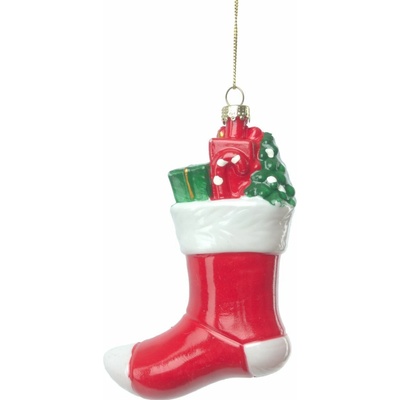 Textilomanie Závesná vianočná ponožka SNOW SOCK 12 cm - viac farieb Farba: Svetlosivá