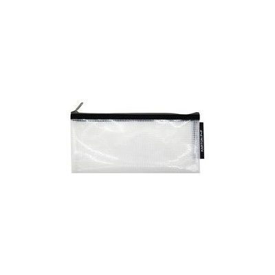 Obálka se zipem síťovaná DL transparent - černý lem
