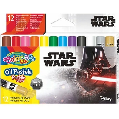 Colorino Kids farebné olejové pastelky Star Wars 12 kusov