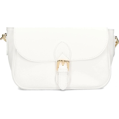 Dámská kožená crossbody kabelka Italia Melanis bílá