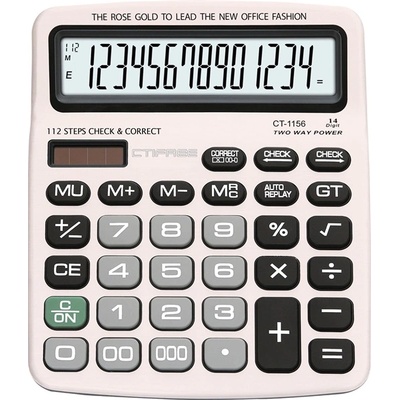 CTIFREE CT-1156 калкулатор, 155x195mm, 14 цифри, двойно захранване, 2 години гаранция CT-1156(CT-9814) (CT-1156(CT-9814))