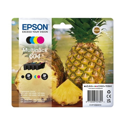 Epson 604 мастилено пакетче 4 бр. Стандартна производителност CMYK (C13T10G64020)