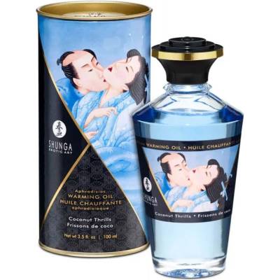Масажно масло със затоплящ ефект, кокос - Aphrodisiac Oils 100ml (SHUNGA0157)