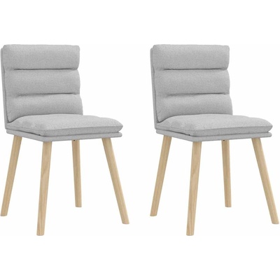 vidaXL Трапезни столове 2 бр Cloud сив плат (4101302)